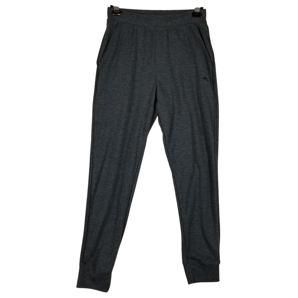 Tommy Bahama Jogger Pants Men S Dark Gray Heather Jersey Knit Stretch Loungewear